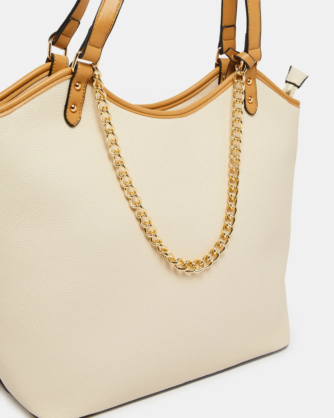 Women Beige Embellished Tote Bag sold by Redtag product image thumbnail 3