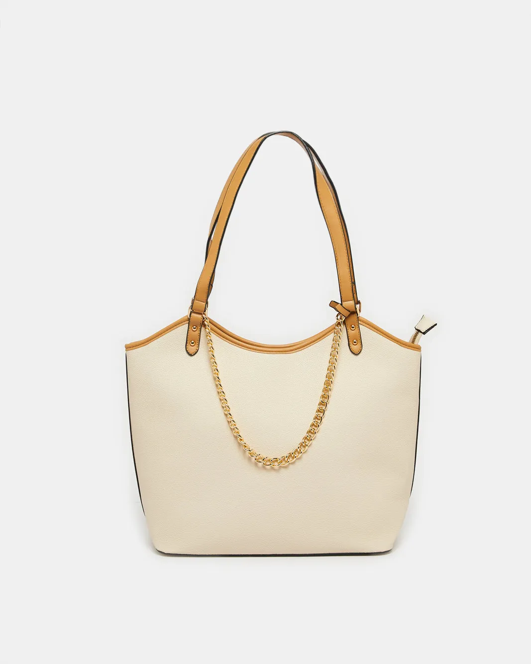 Women Beige Embellished Tote Bag sold by Redtag