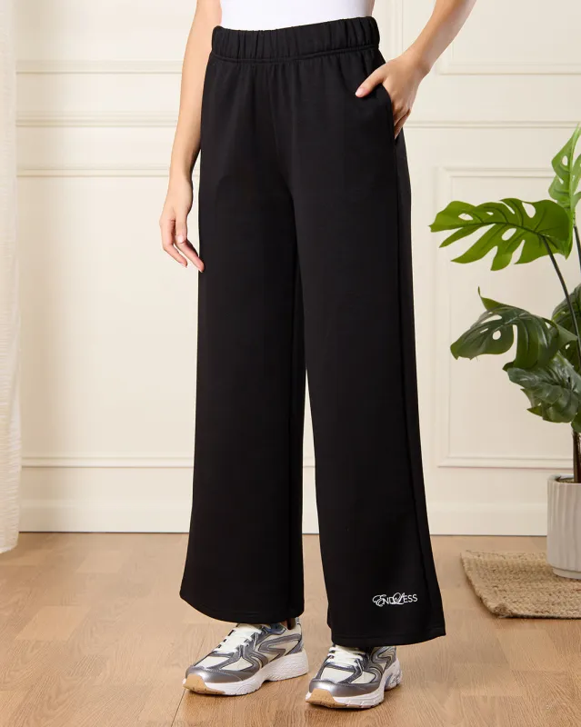 Women Black Wide Leg Active Pants sold by Redtag