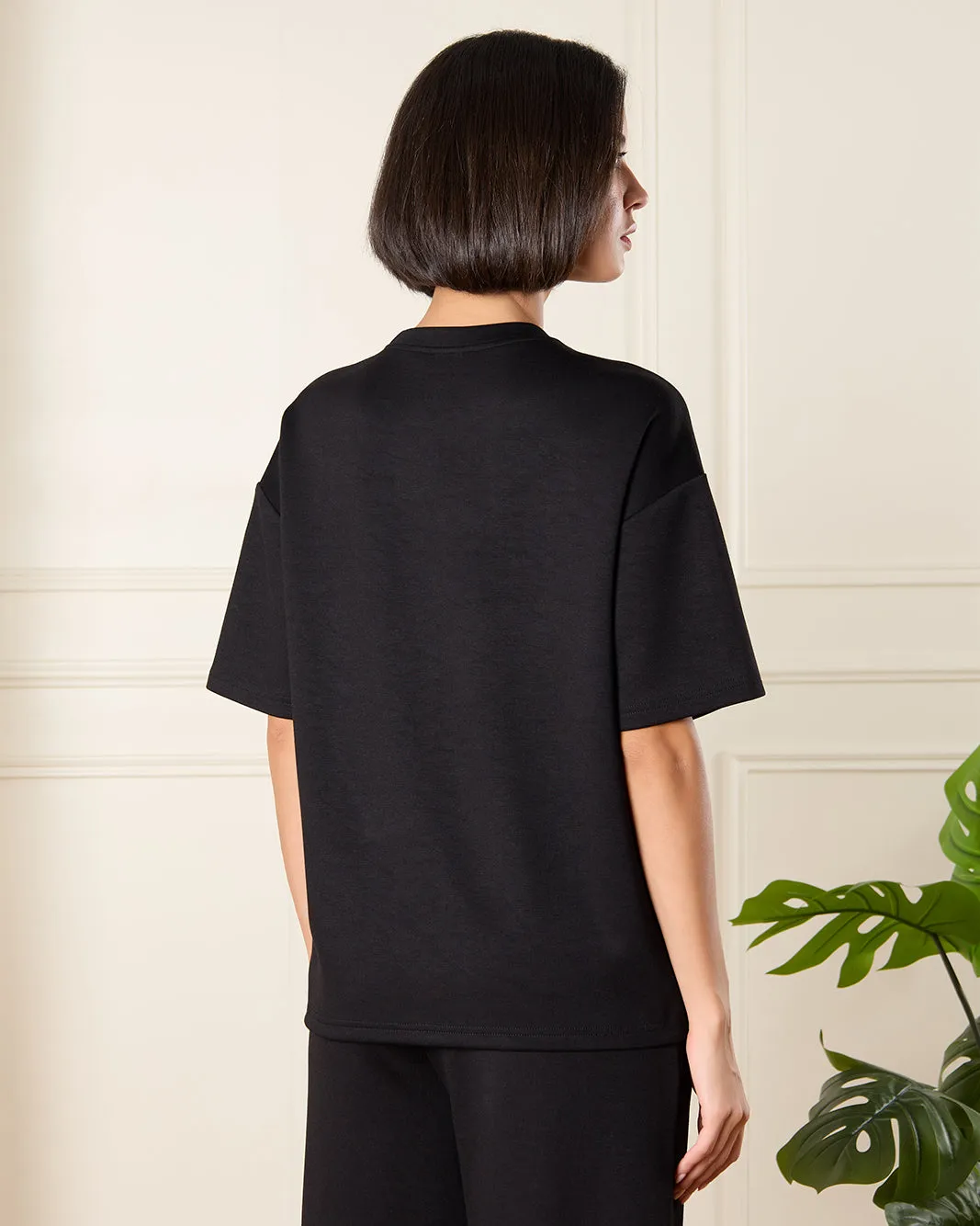 Women Black Printed T-Shirt sold by Redtag product image thumbnail 3