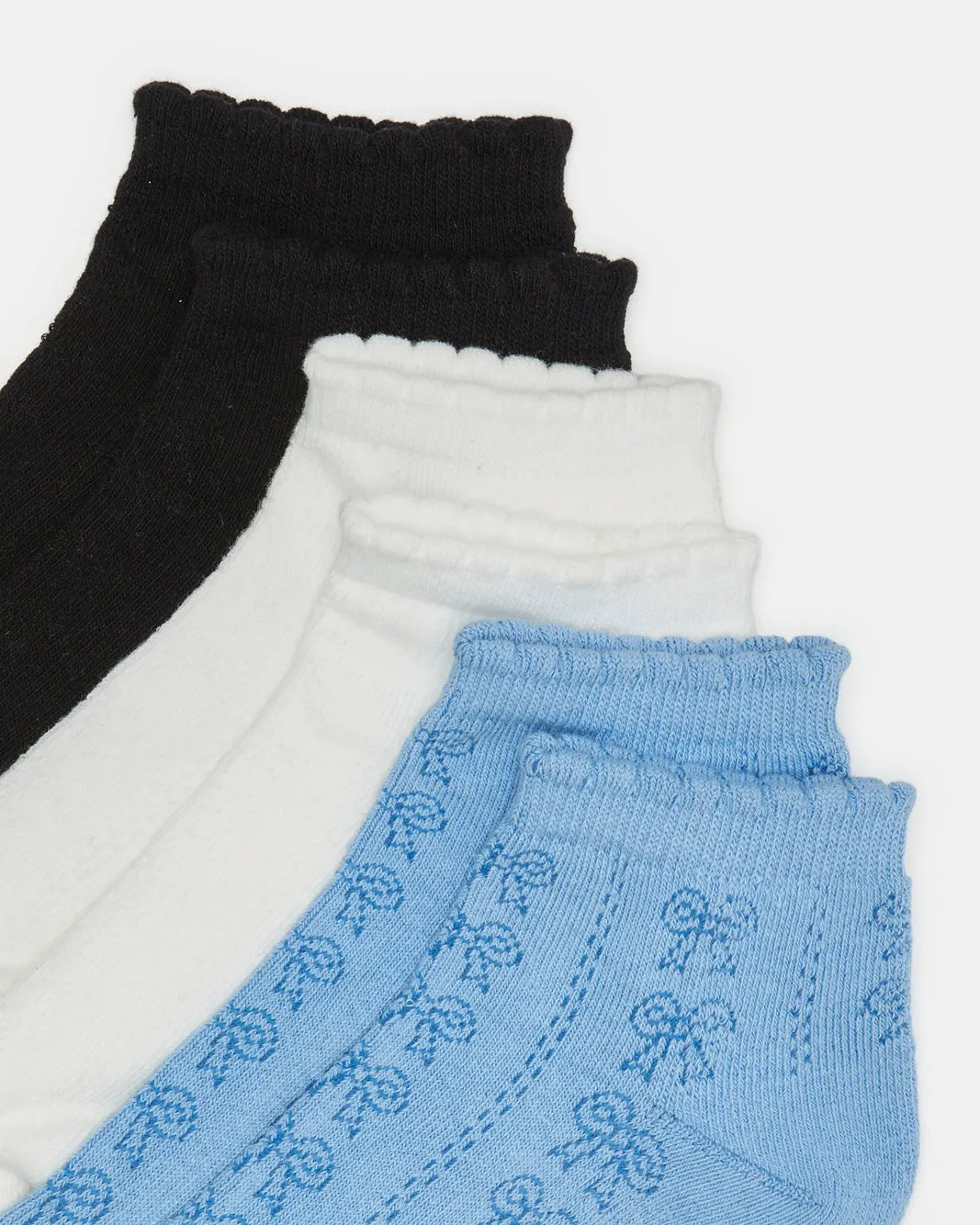 Women Assorted Ankle Length Sports Socks (3 Pairs) sold by Redtag product image thumbnail 3