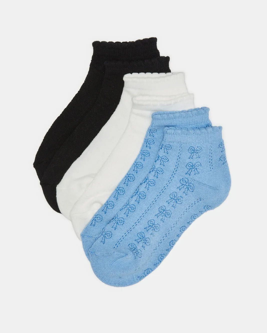 Women Assorted Ankle Length Sports Socks (3 Pairs) sold by Redtag