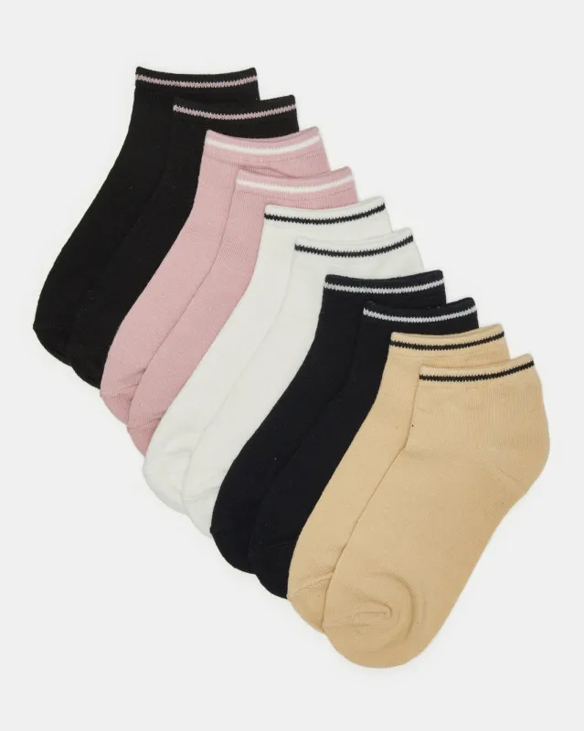 Women Assorted Ankle Length Sports Socks (5 Pairs) sold by Redtag