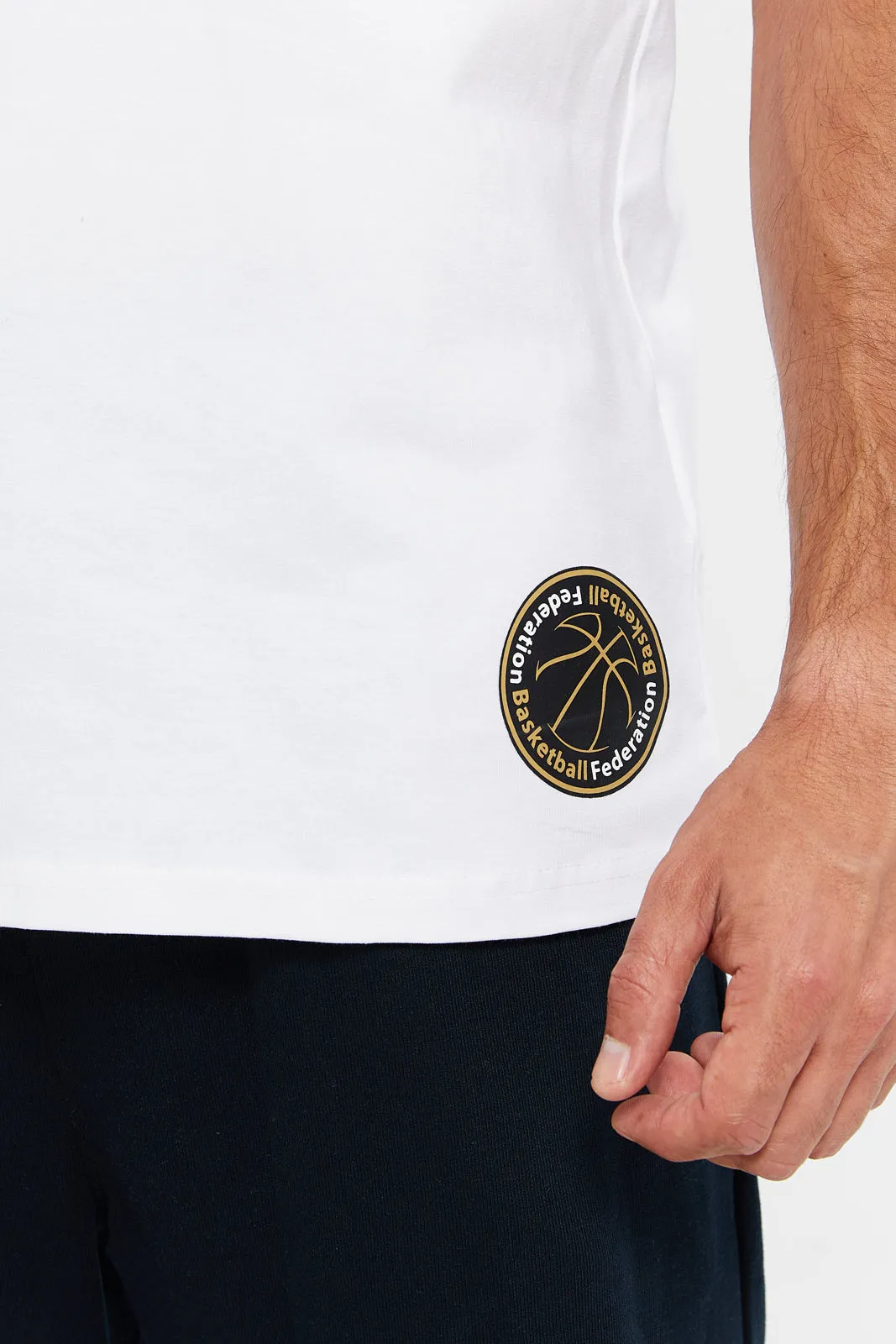 Men White Printed Active T-Shirt sold by Redtag product image thumbnail 5