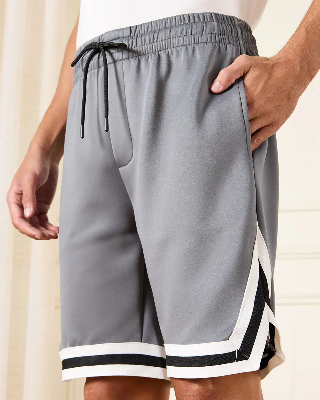 Men Grey Active Shorts sold by Redtag product image thumbnail 4