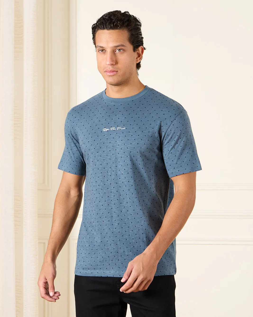 Men Blue Graphic T-Shirt sold by Redtag