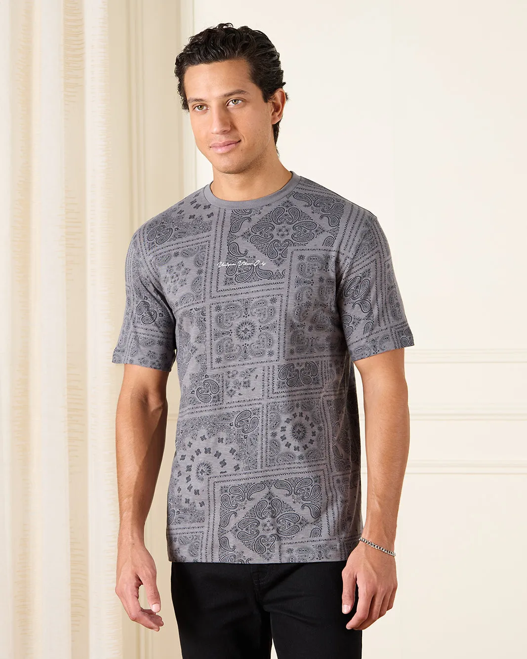Men Grey Graphic T-Shirt sold by Redtag