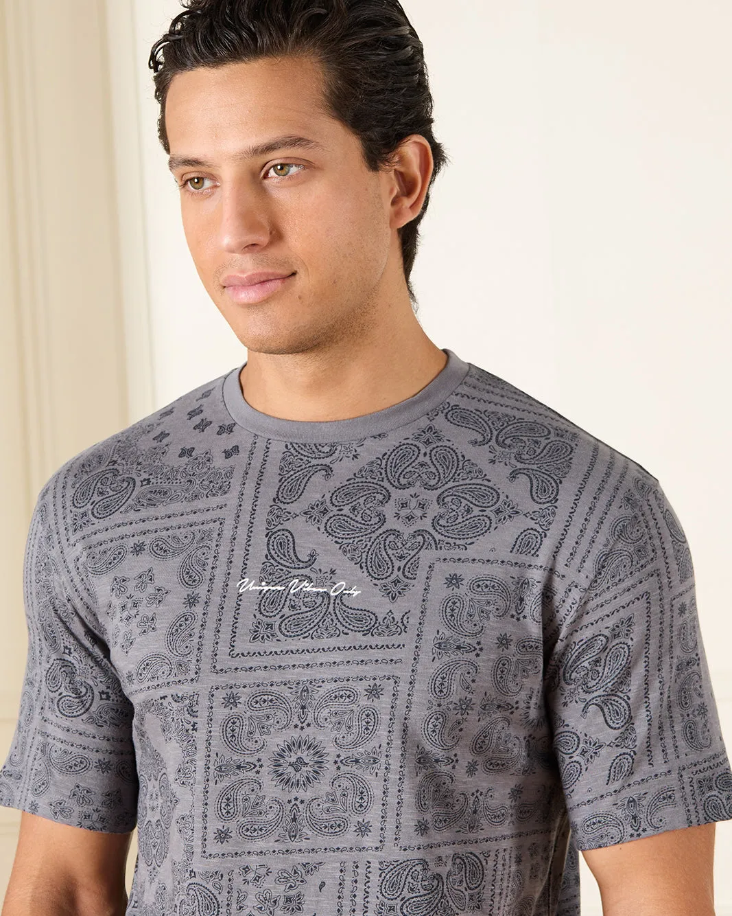 Men Grey Graphic T-Shirt sold by Redtag product image thumbnail 4
