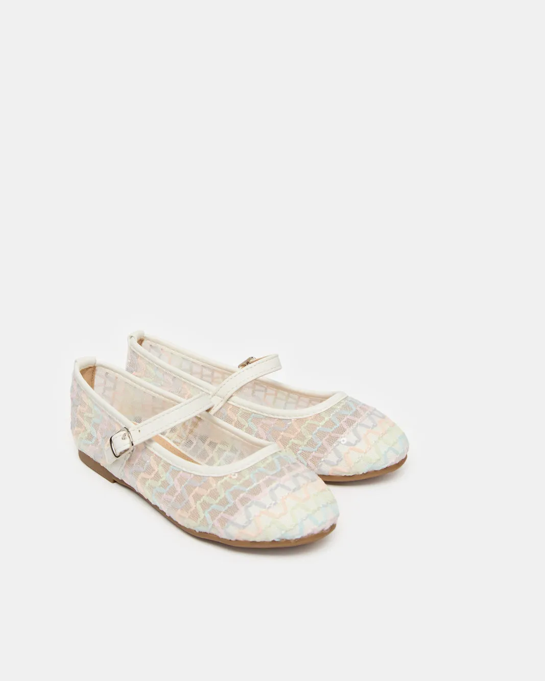 Senior Girls Beige Mesh Ballerina sold by Redtag product image thumbnail 2