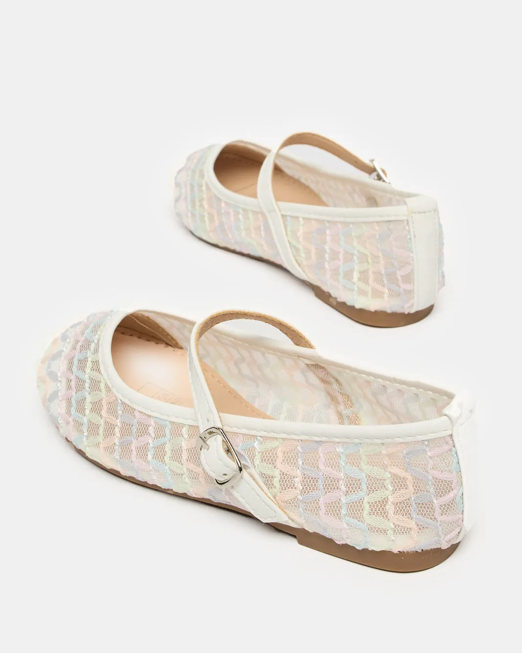 Senior Girls Beige Mesh Ballerina sold by Redtag product image thumbnail 4