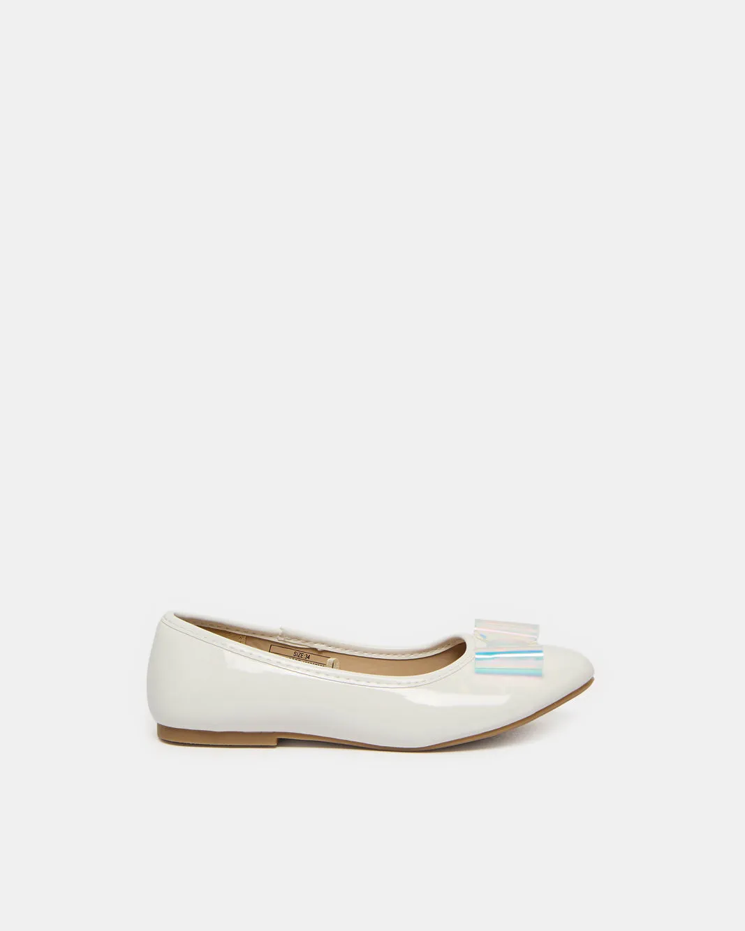 Senior Girls White Bow Ballerina sold by Redtag