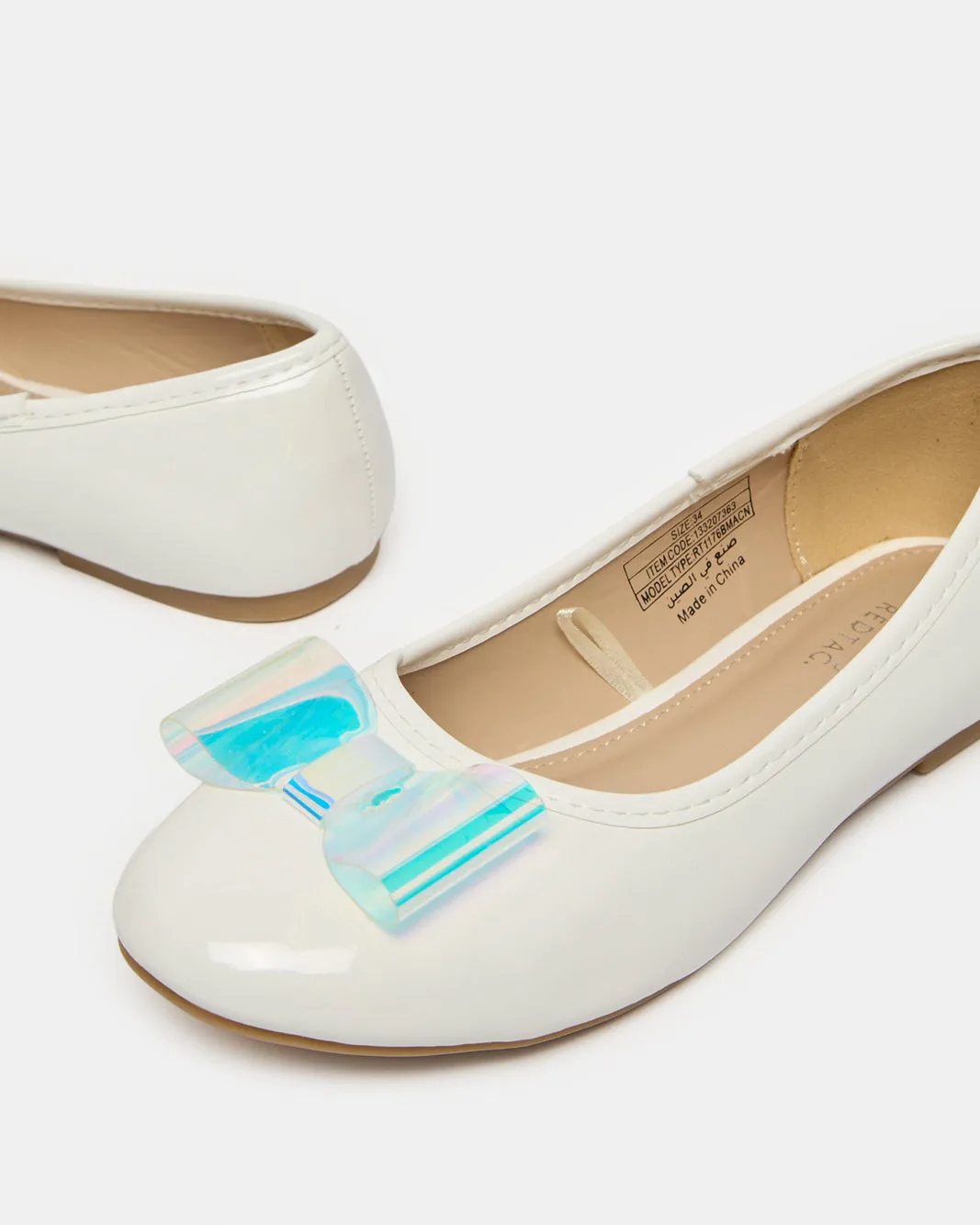 Senior Girls White Bow Ballerina sold by Redtag product image thumbnail 3