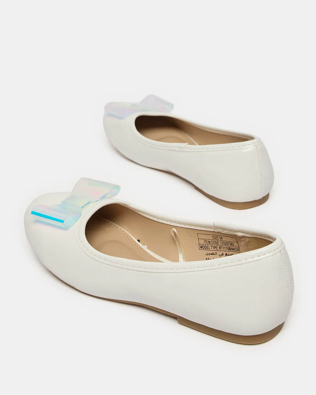 Senior Girls White Bow Ballerina sold by Redtag product image thumbnail 4