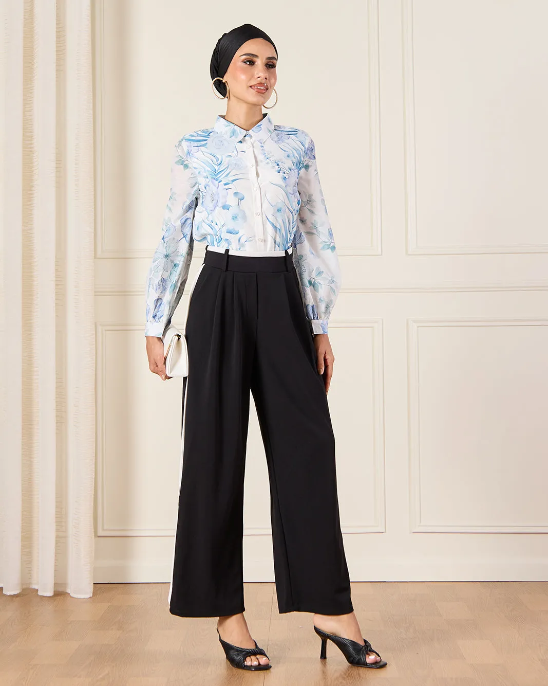Women Blue Printed Collar Shirt sold by Redtag product image thumbnail 2