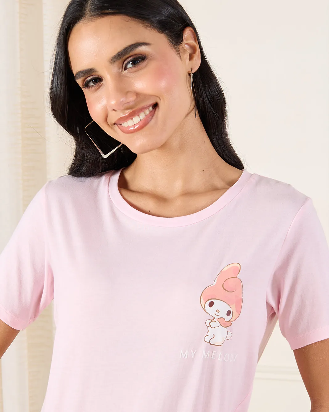Women Pink Melody Printed T-Shirt sold by Redtag product image thumbnail 4