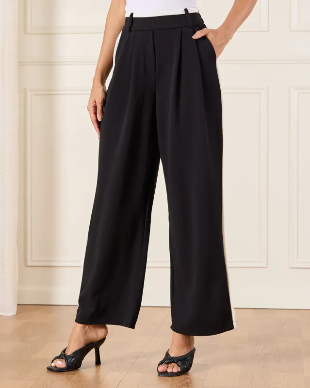 Women Black Wide Leg Trouser sold by Redtag