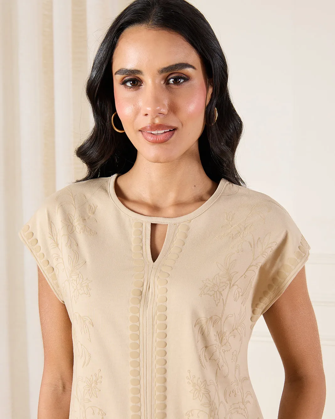 Women Beige Panel Detailed Top sold by Redtag product image thumbnail 4