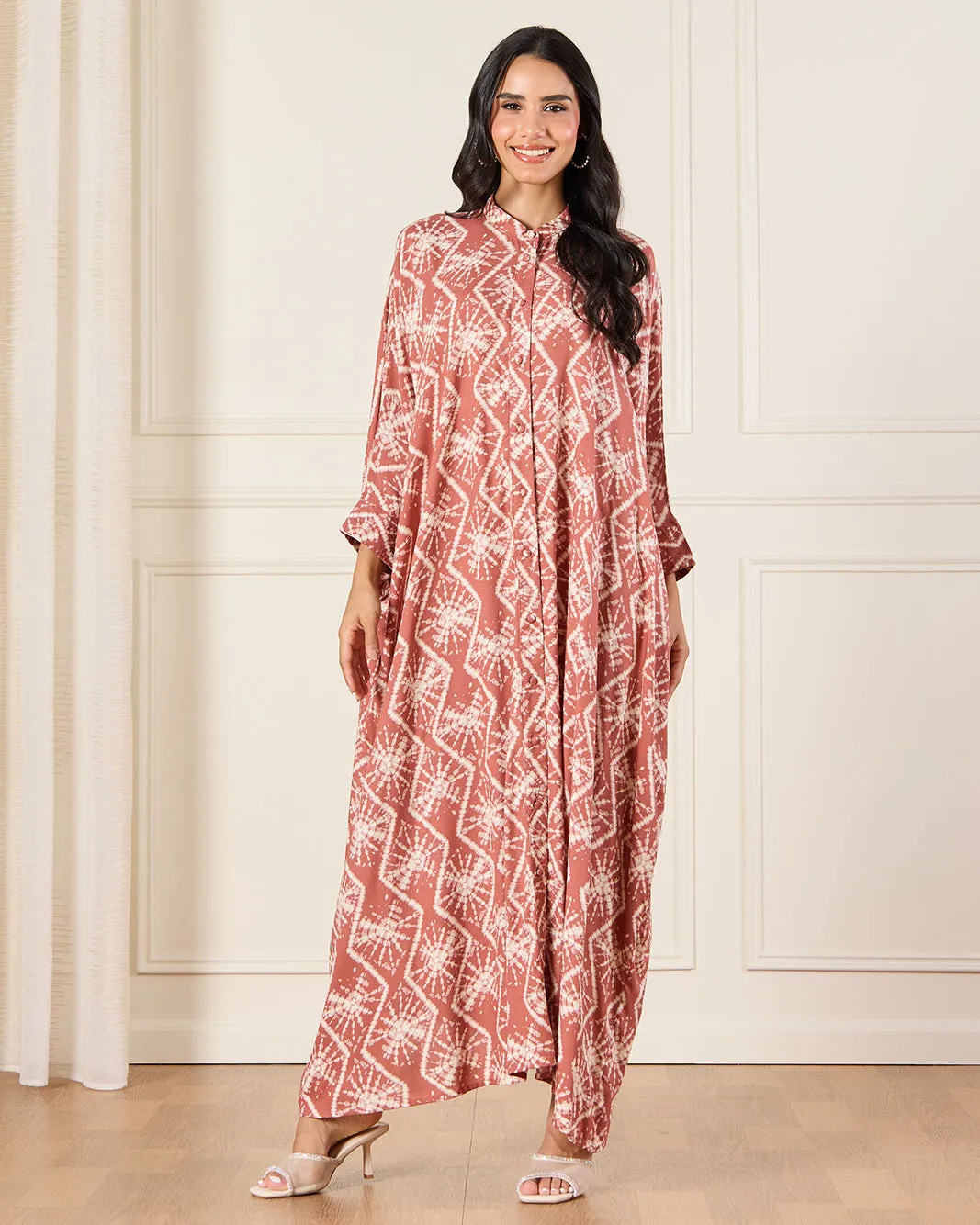 Women Red Printed Kaftan Dress sold by Redtag product image thumbnail 4