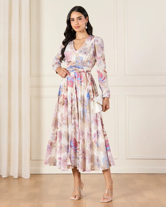 Women White Printed  Dress sold by Redtag