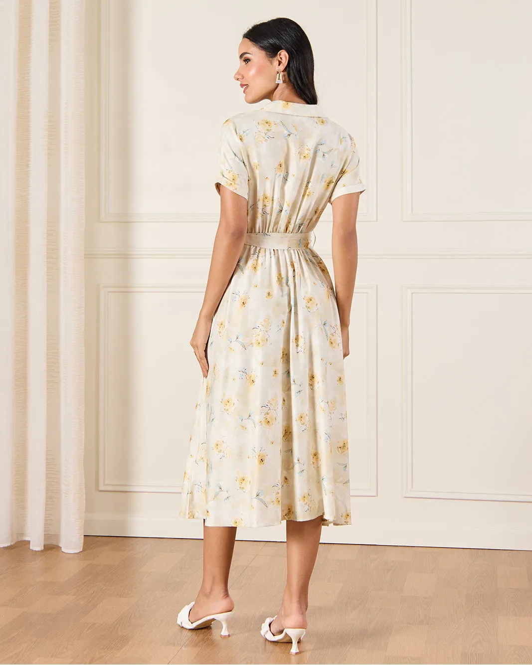Women Yellow Floral Dress sold by Redtag product image thumbnail 3