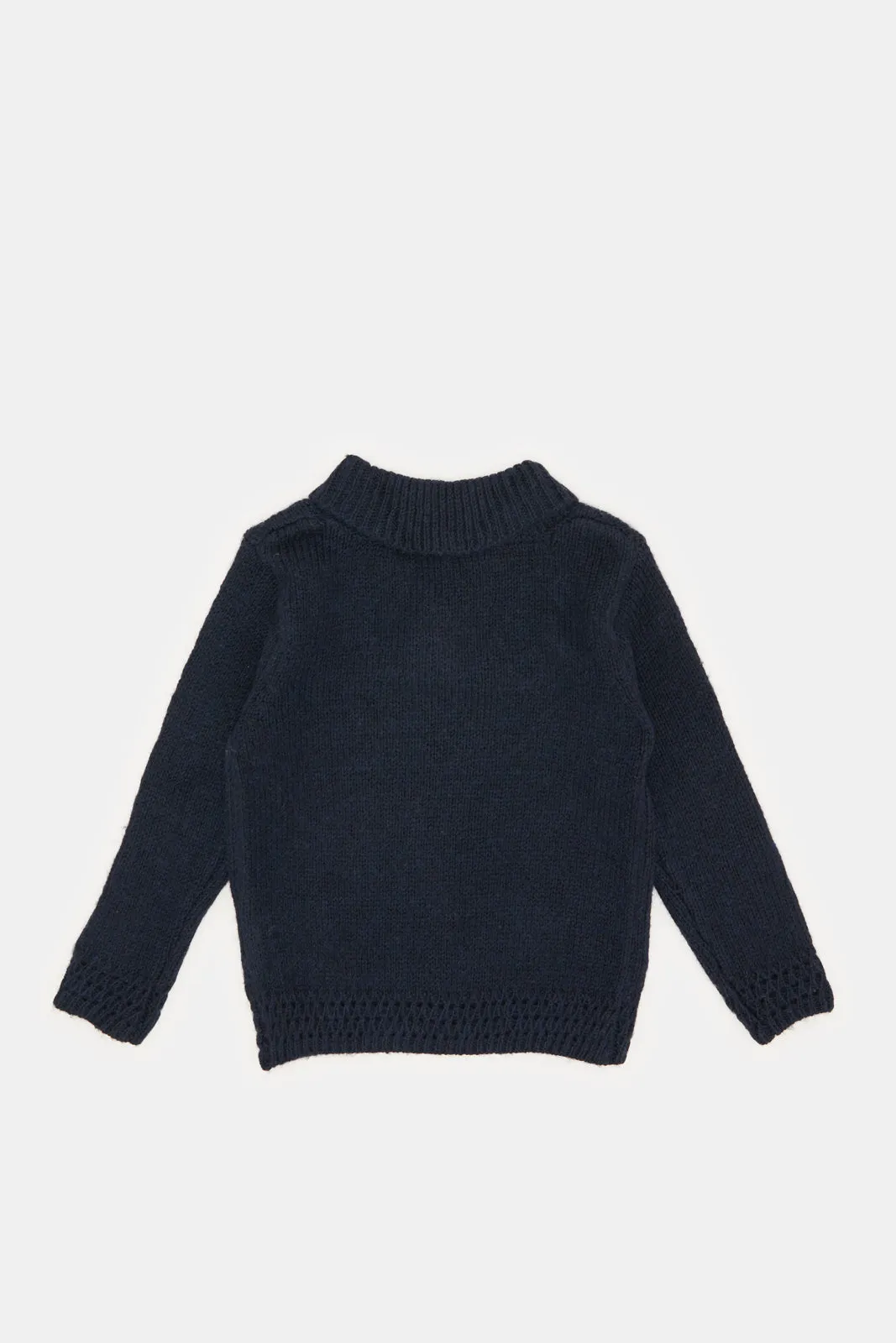 Infant Boys Navy Shawl Collar Pullover sold by Redtag product image thumbnail 4