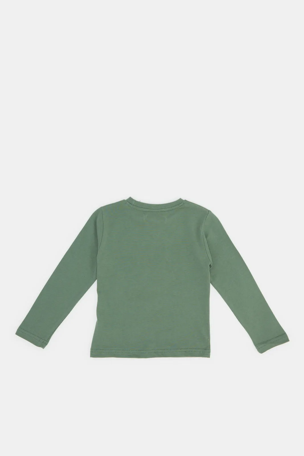 Infant Boys Olive Printed T-Shirt sold by Redtag product image thumbnail 3