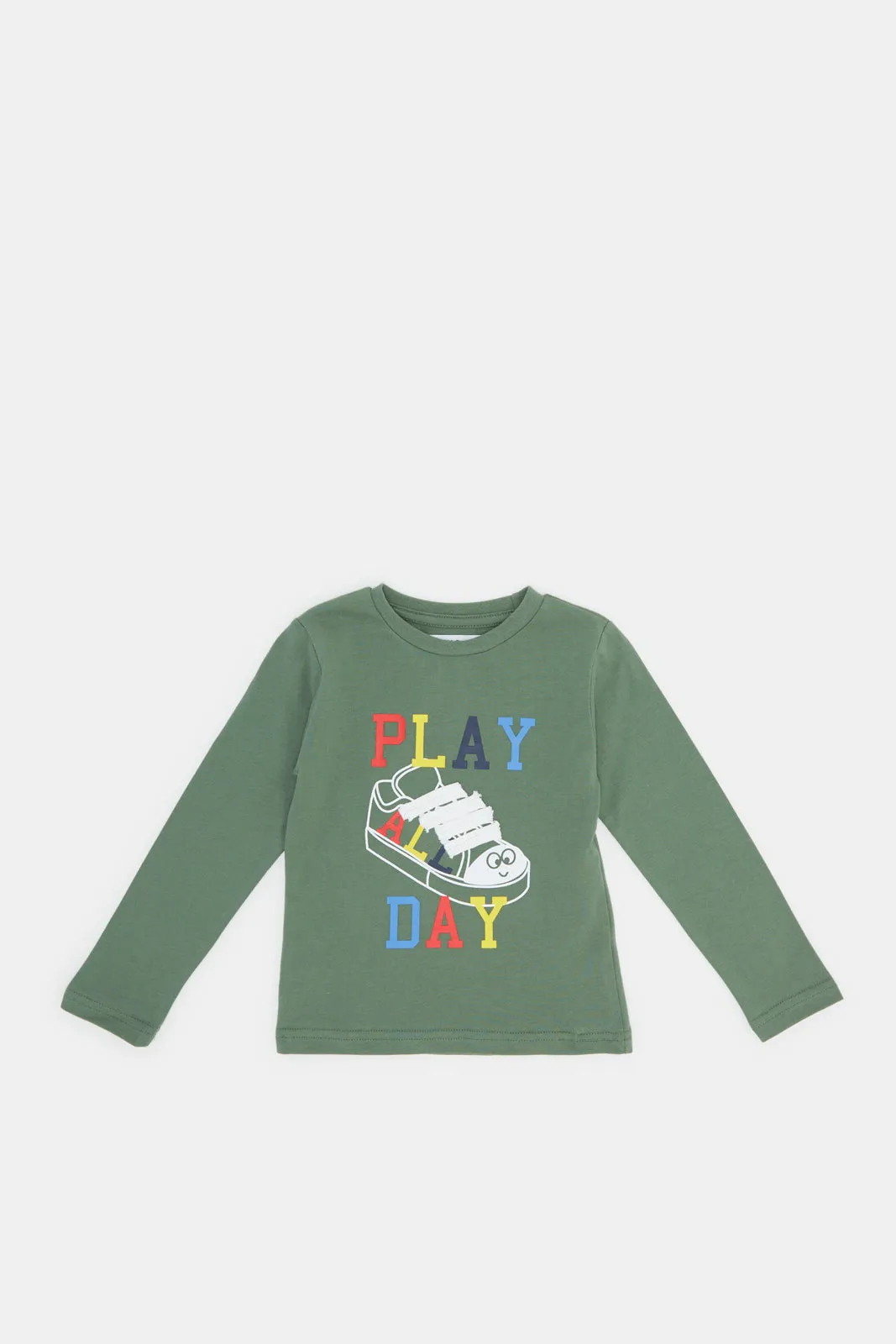 Infant Boys Olive Printed T-Shirt sold by Redtag