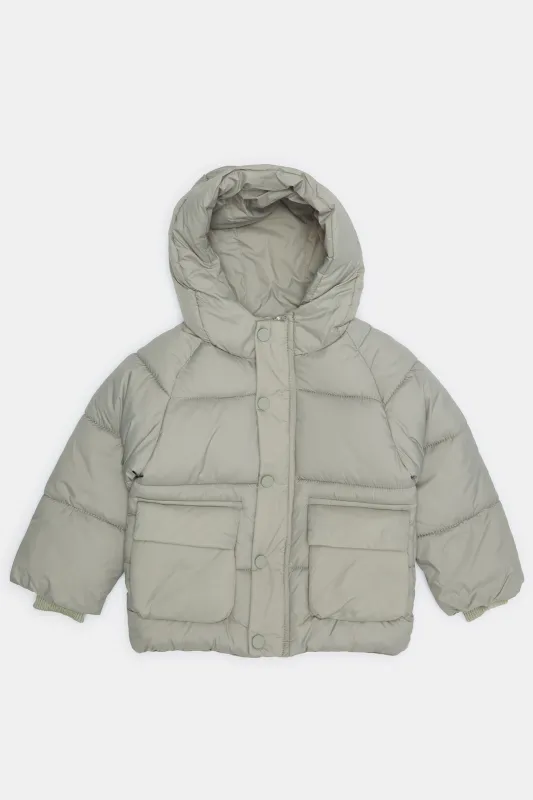 Infant Boys Green Hooded Jacket sold by Redtag