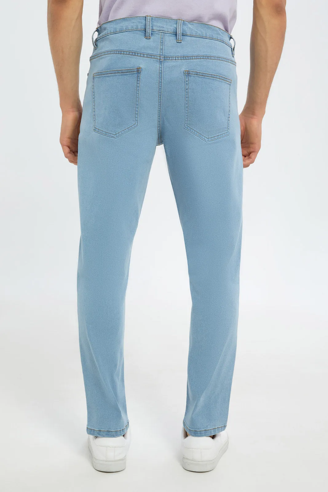 Men Blue 5-Pockets Slim Fit Jean sold by Redtag product image thumbnail 3