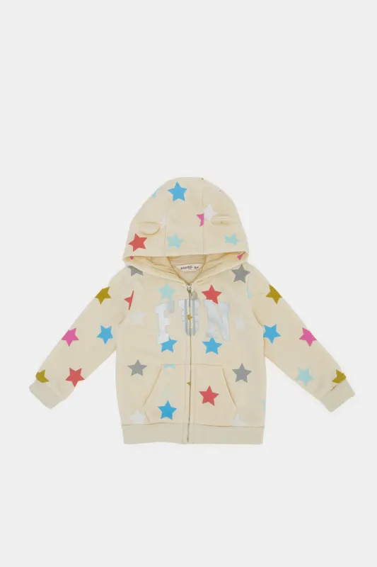 Infant Girls Cream Hooded Sweatshirt sold by Redtag