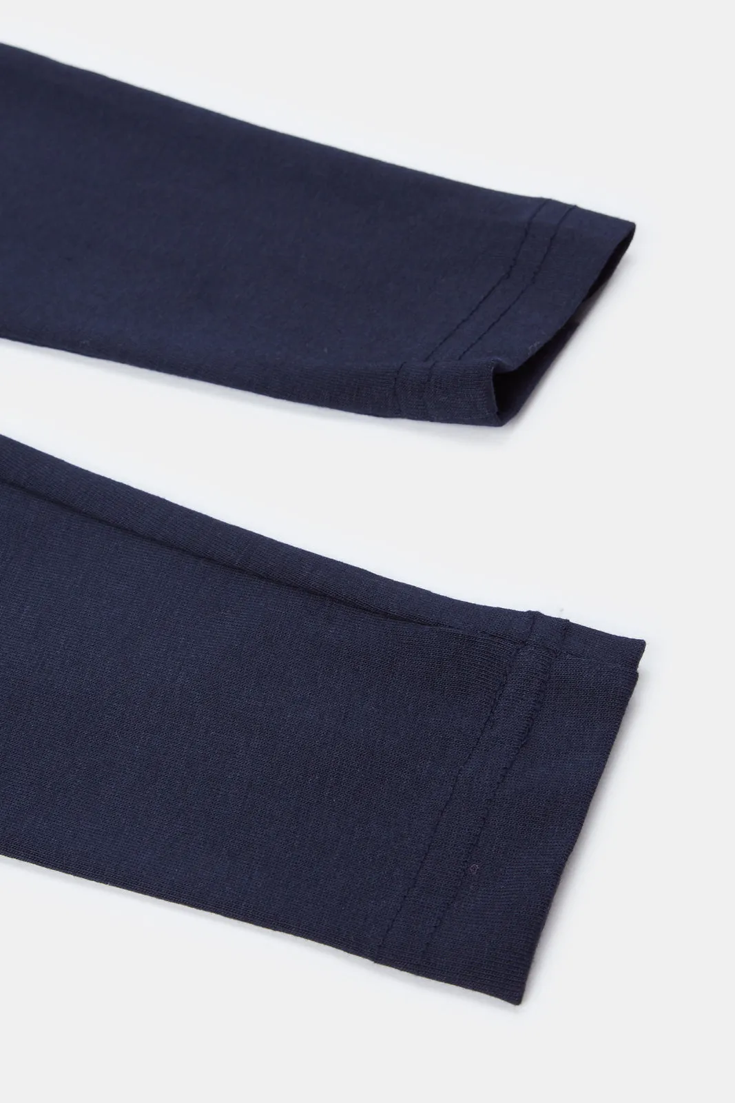 Infant Girls Navy Floral Embroidery Leggings sold by Redtag product image thumbnail 3