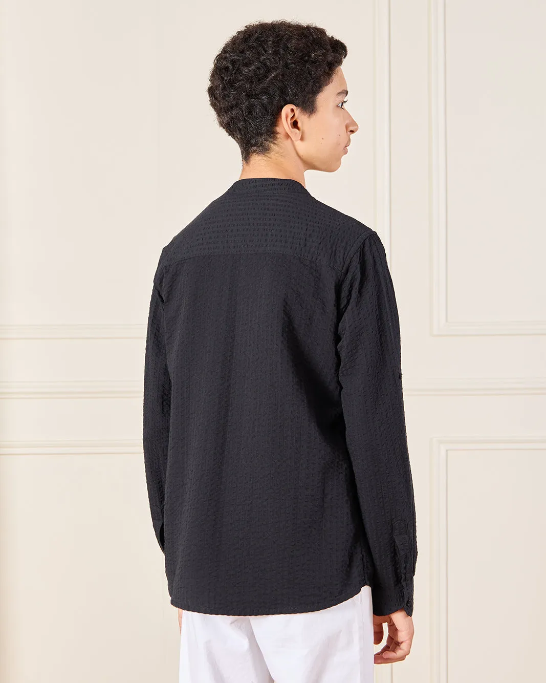 Senior Boys Black Casual Shirt sold by Redtag product image thumbnail 3