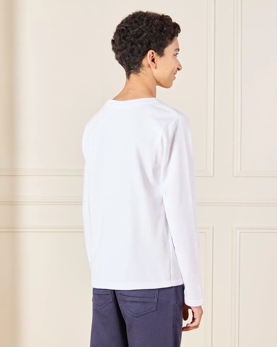 Senior Boys White Printed T-Shirt sold by Redtag product image thumbnail 3