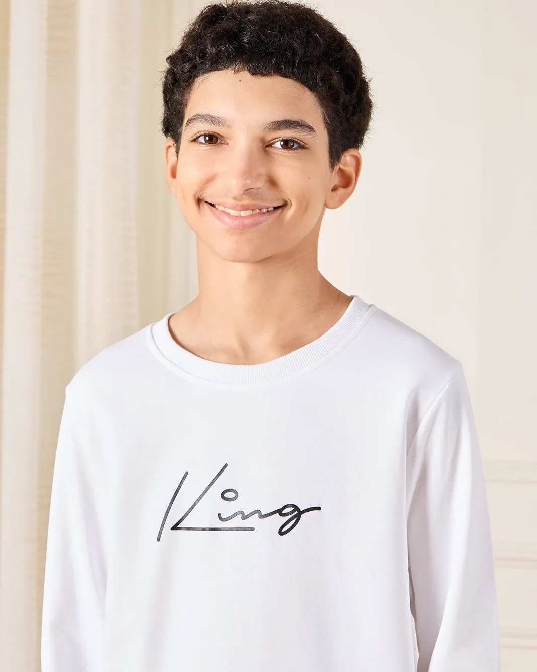 Senior Boys White Printed T-Shirt sold by Redtag product image thumbnail 4