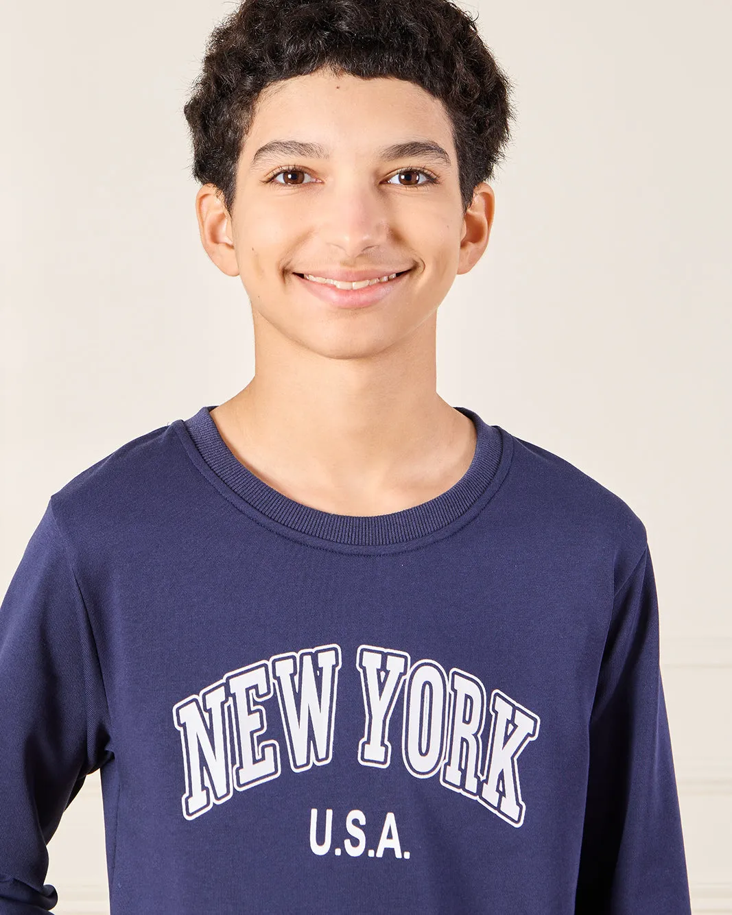 Senior Boys Navy Printed T-Shirt sold by Redtag product image thumbnail 4