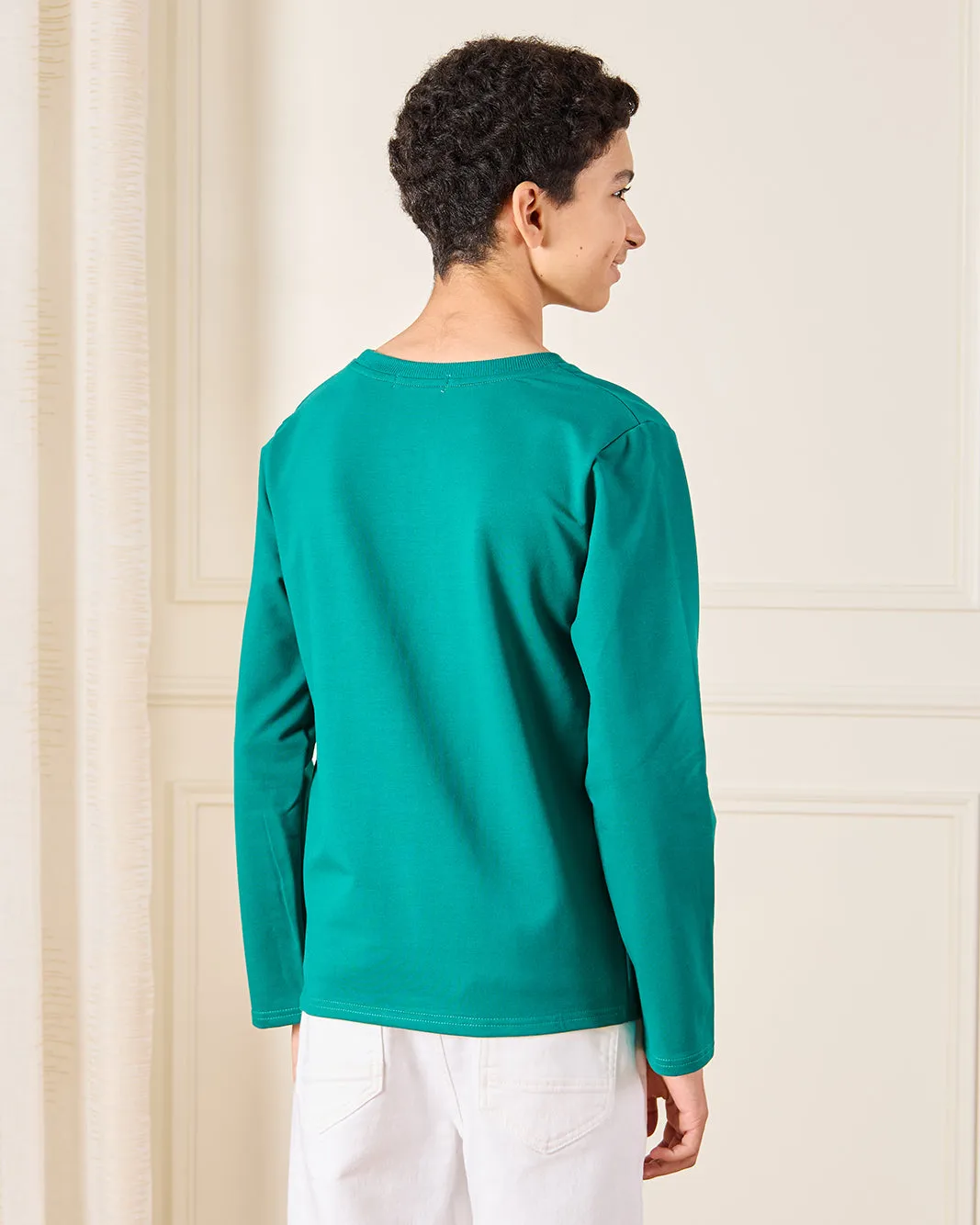 Senior Boys Green Printed T-Shirt sold by Redtag product image thumbnail 3