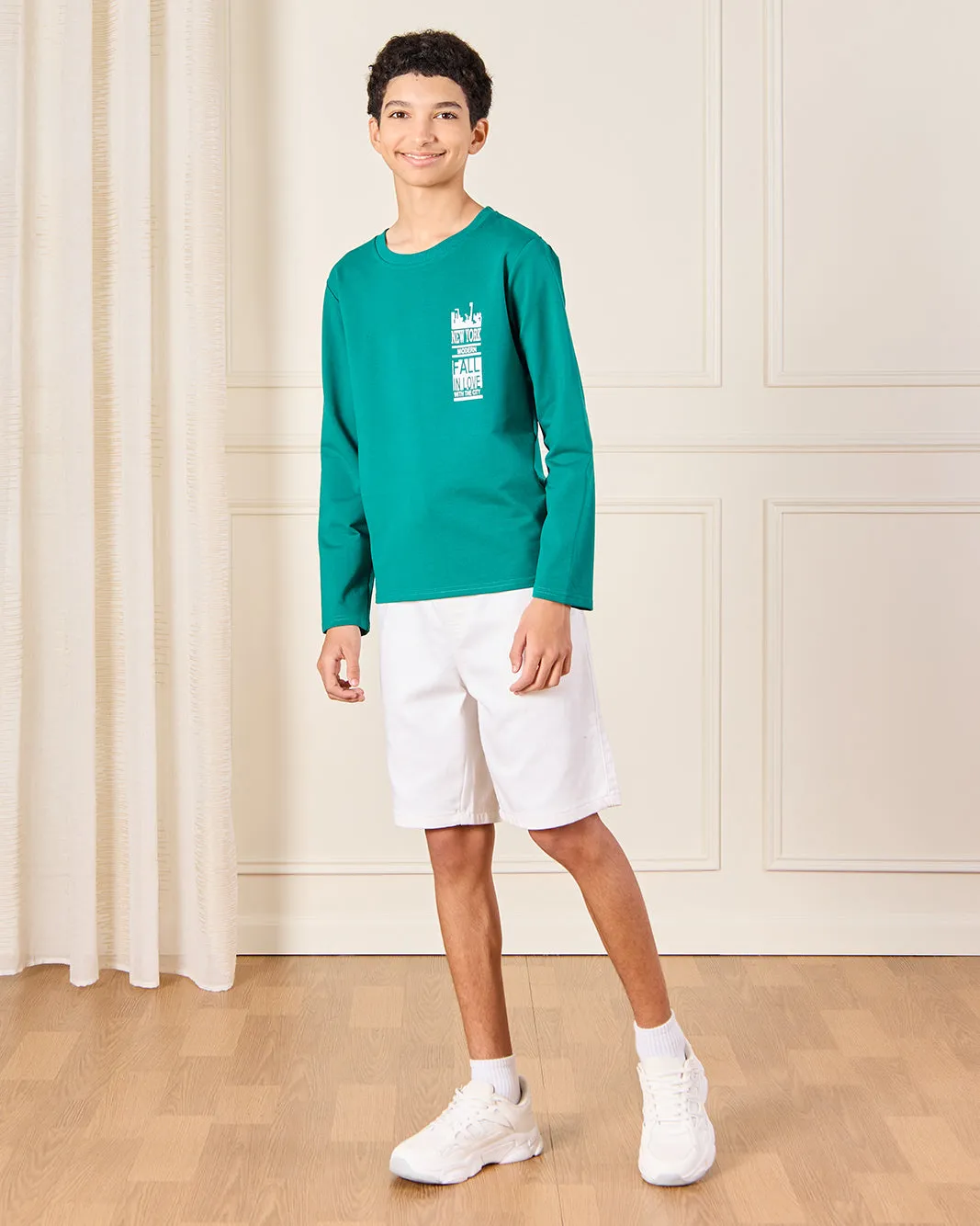 Senior Boys Green Printed T-Shirt sold by Redtag product image thumbnail 2