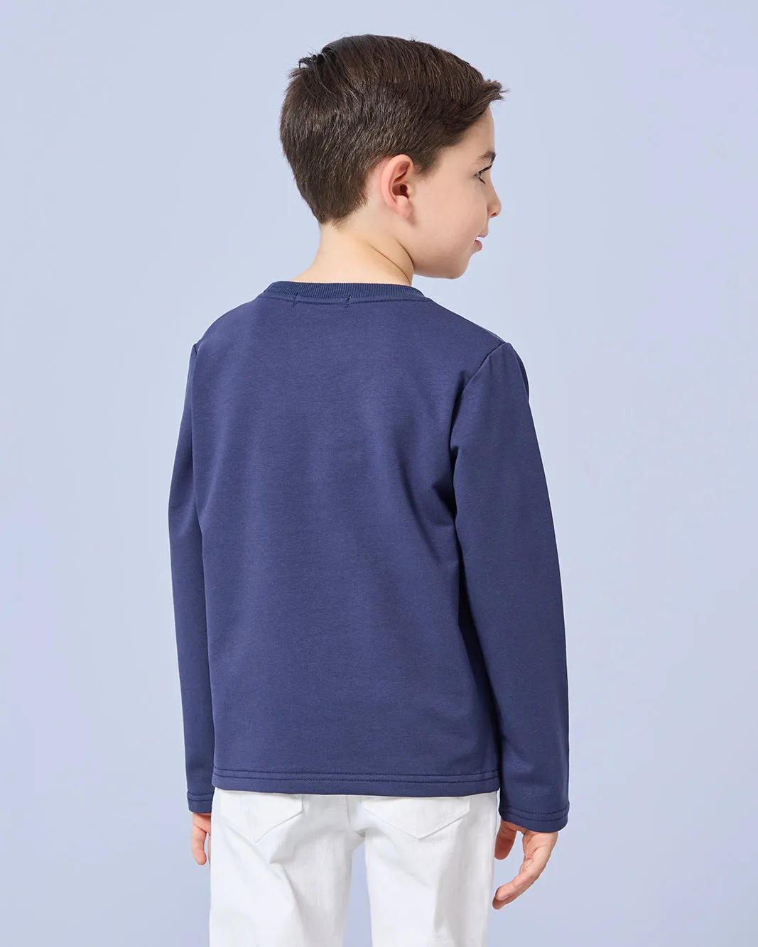 Boys Navy Printed T-Shirt sold by Redtag product image thumbnail 3