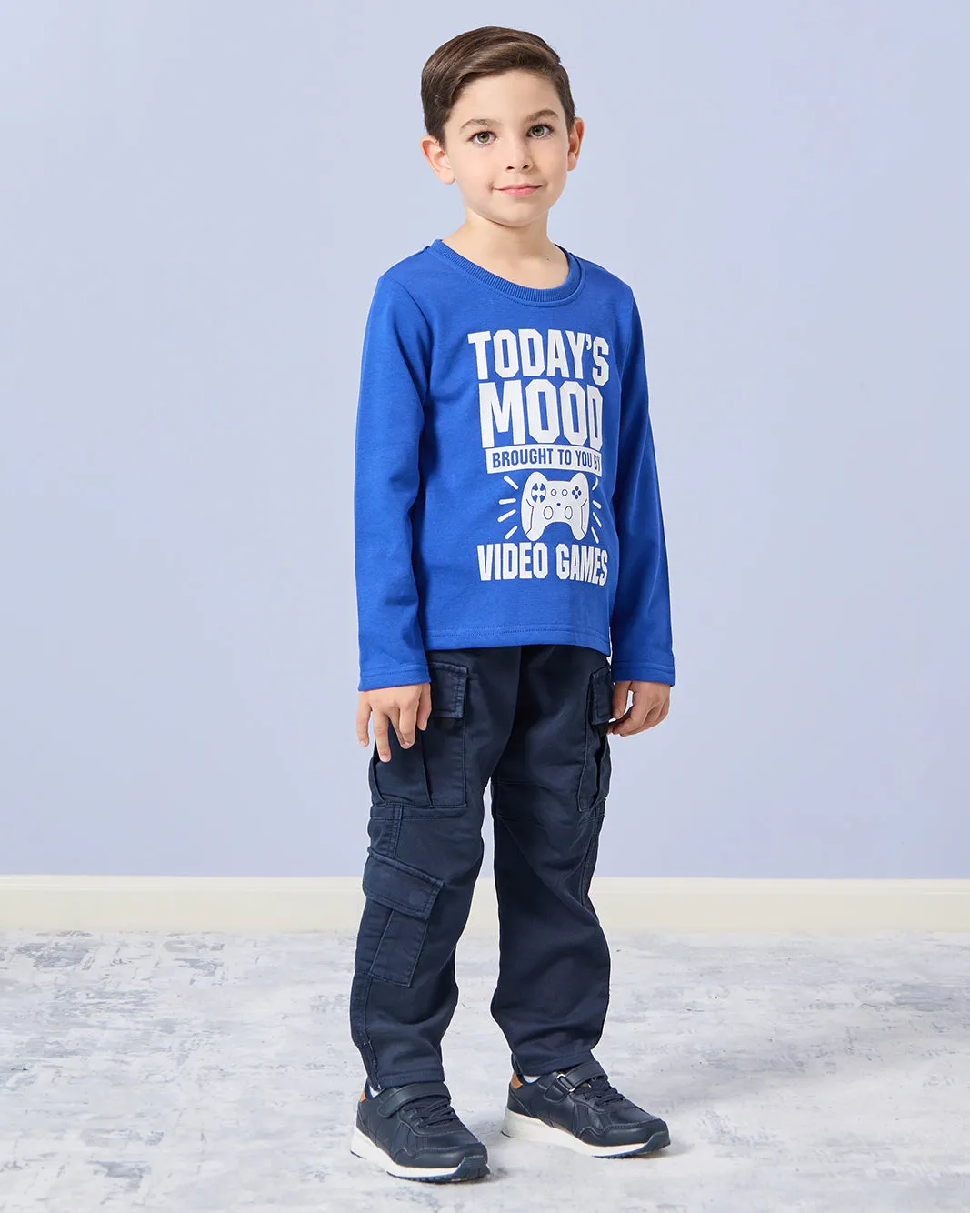 Boys Blue Printed T-Shirt sold by Redtag product image thumbnail 2
