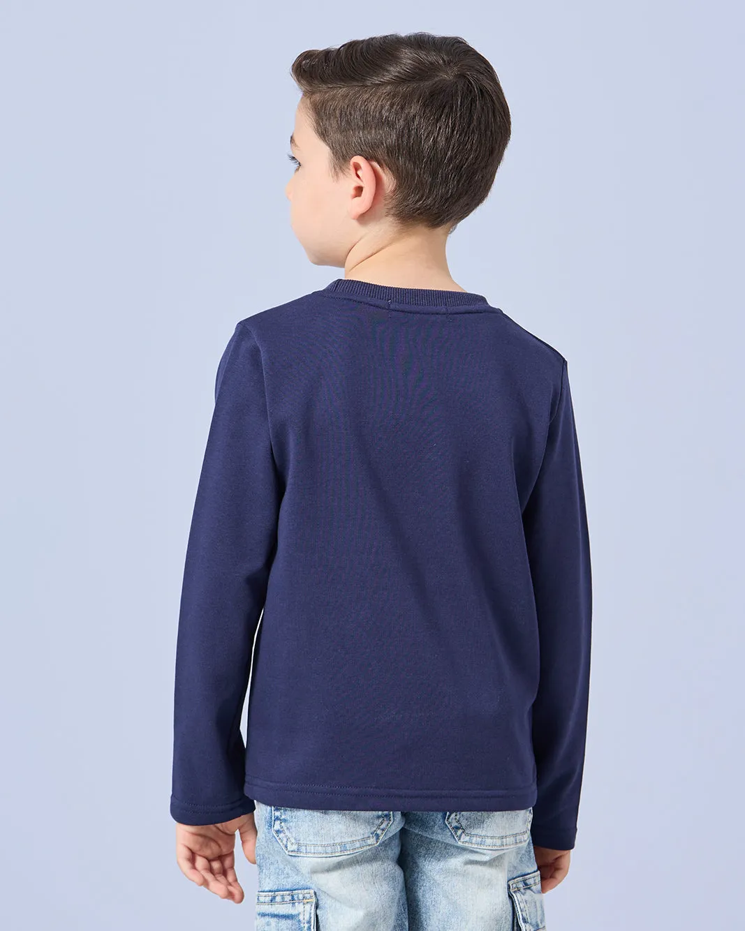 Boys Navy Printed T-Shirt sold by Redtag product image thumbnail 3