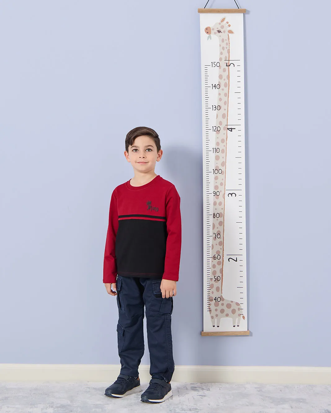 Boys Burgundy Cut And Sew T-Shirt sold by Redtag product image thumbnail 5