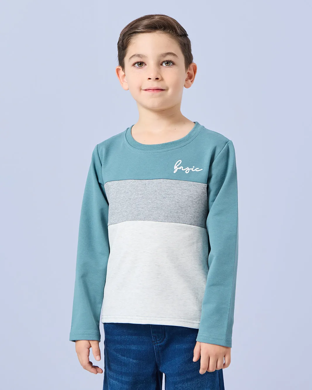 Boys Green Striped T-Shirt sold by Redtag