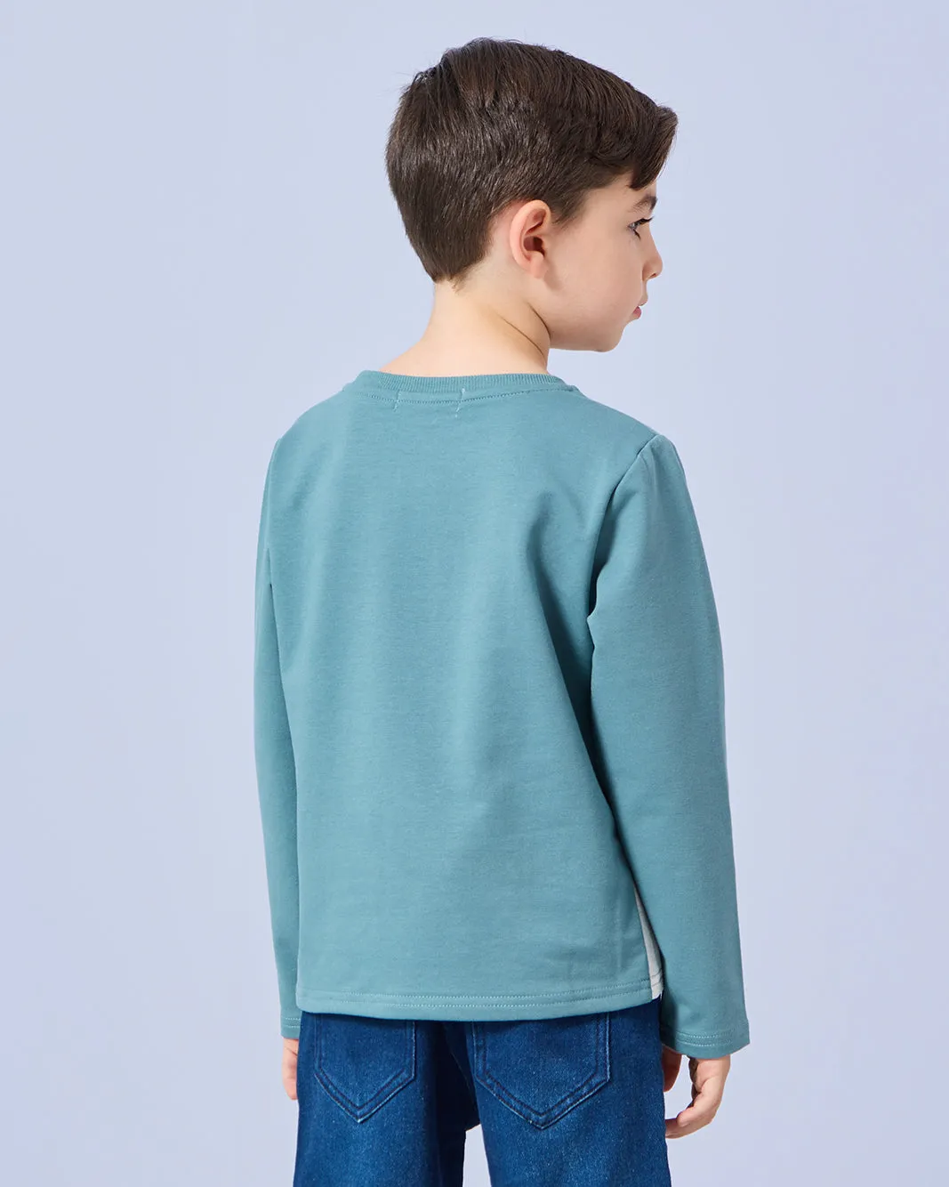 Boys Green Striped T-Shirt sold by Redtag product image thumbnail 3