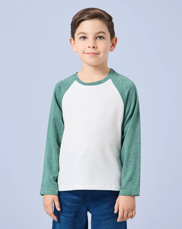 Boys Green Reglan T-Shirt sold by Redtag