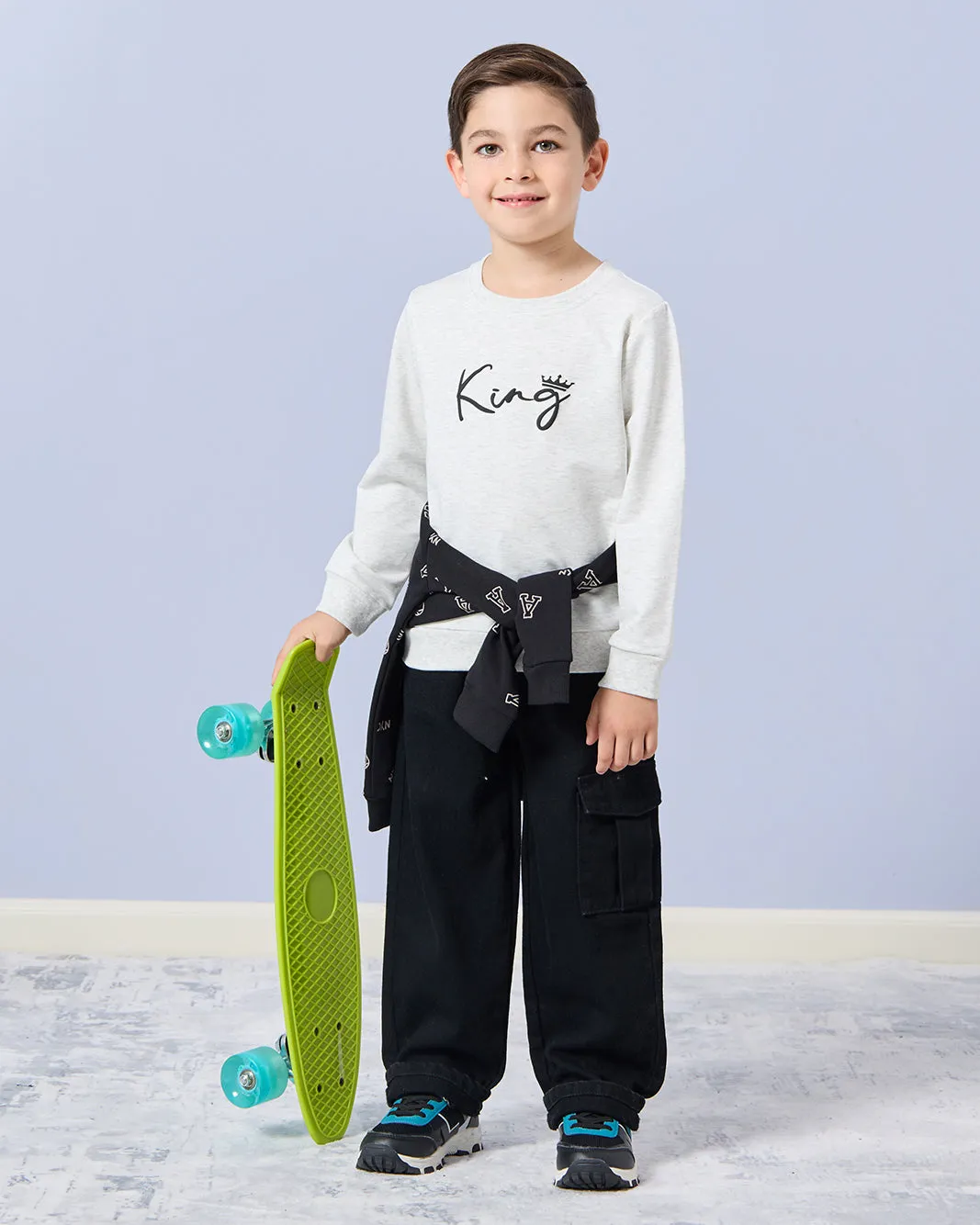 Boys Grey Printed T-Shirt sold by Redtag product image thumbnail 2