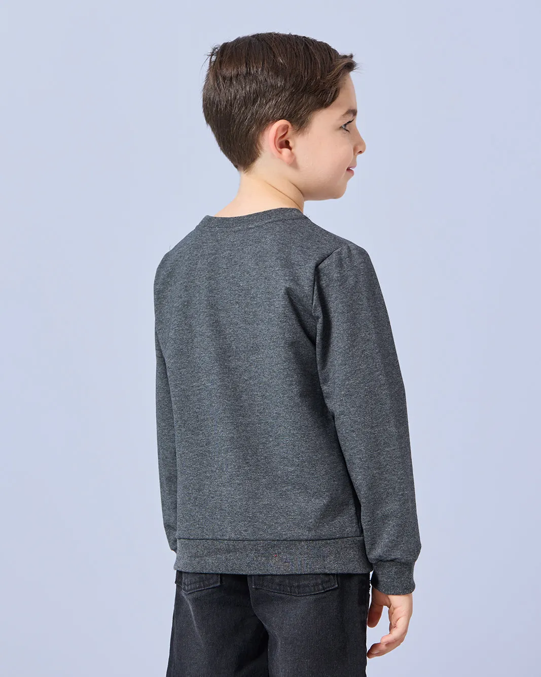 Boys Charcoal Printed T-Shirt sold by Redtag product image thumbnail 3