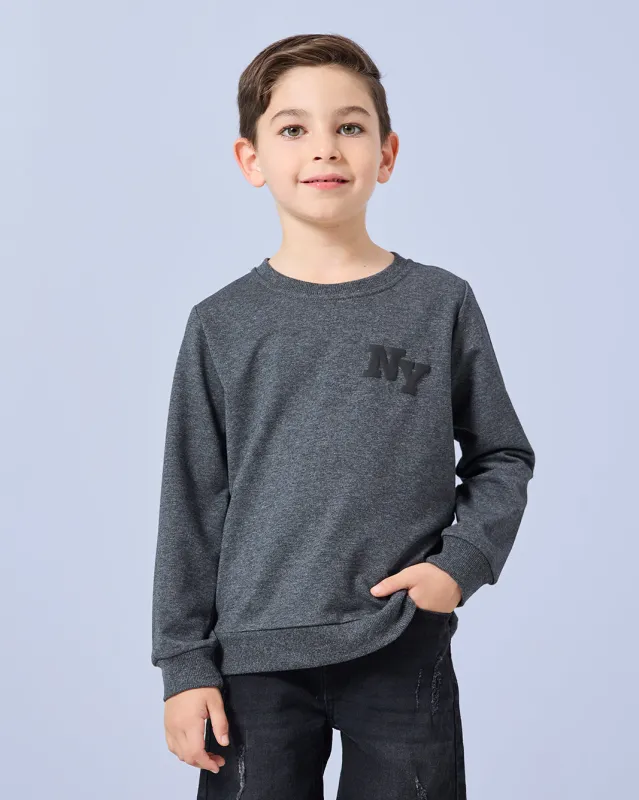 Boys Charcoal Printed T-Shirt sold by Redtag