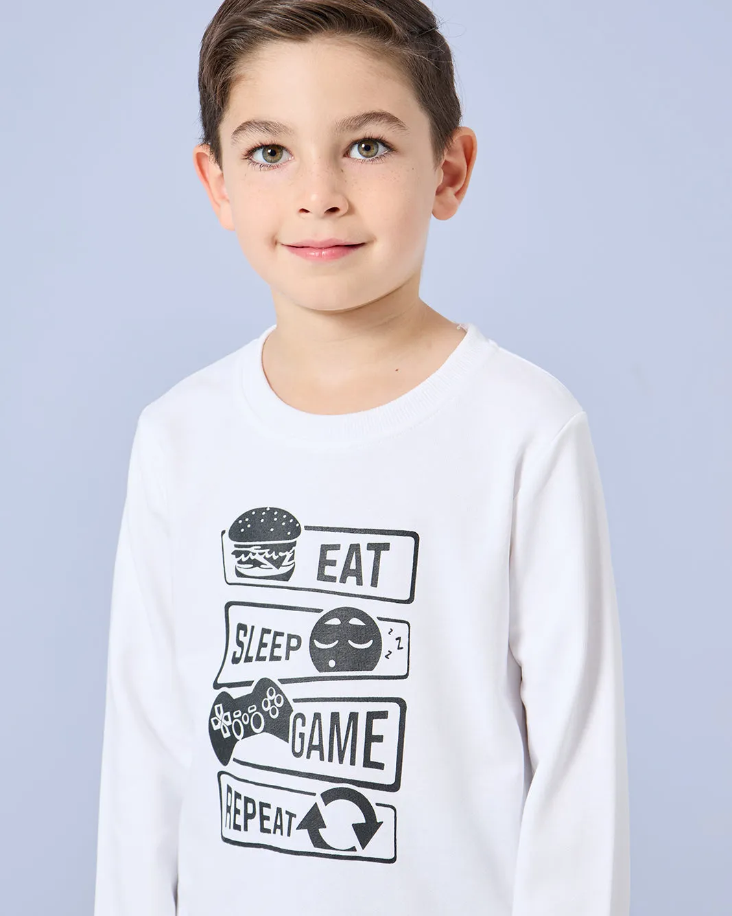 Boys White Printed T-Shirt sold by Redtag product image thumbnail 5