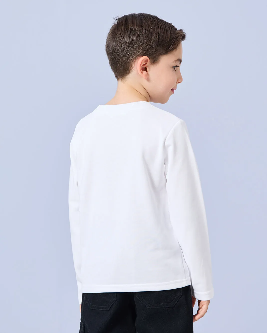 Boys White Printed T-Shirt sold by Redtag product image thumbnail 3