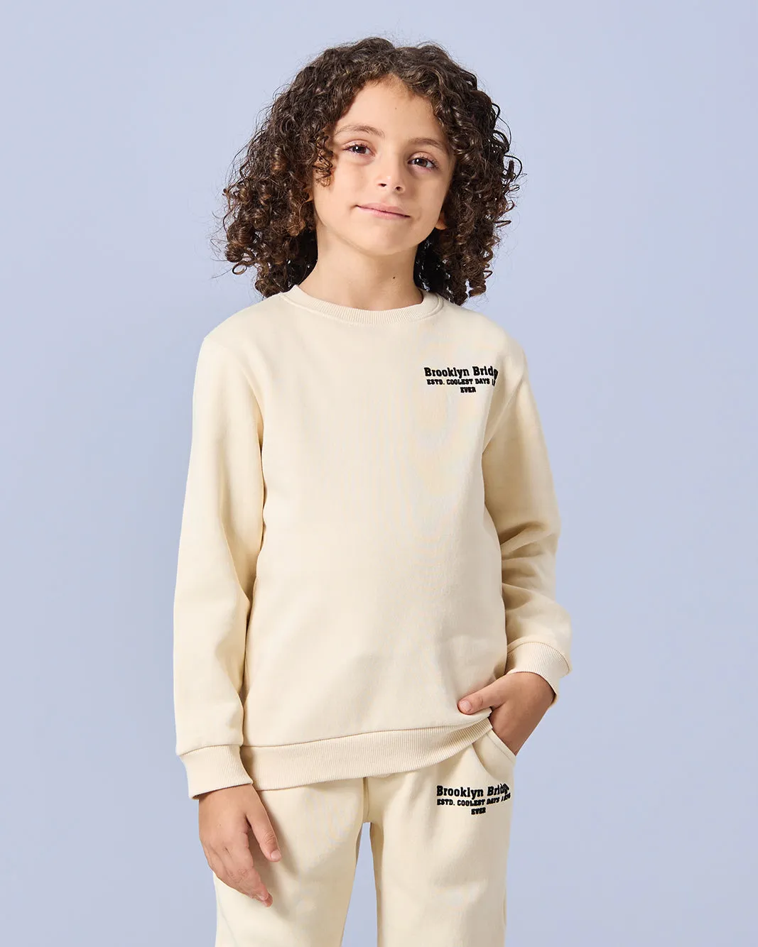 Boys Ivory Printed Casual Jogger Set (2 Piece) sold by Redtag product image thumbnail 2